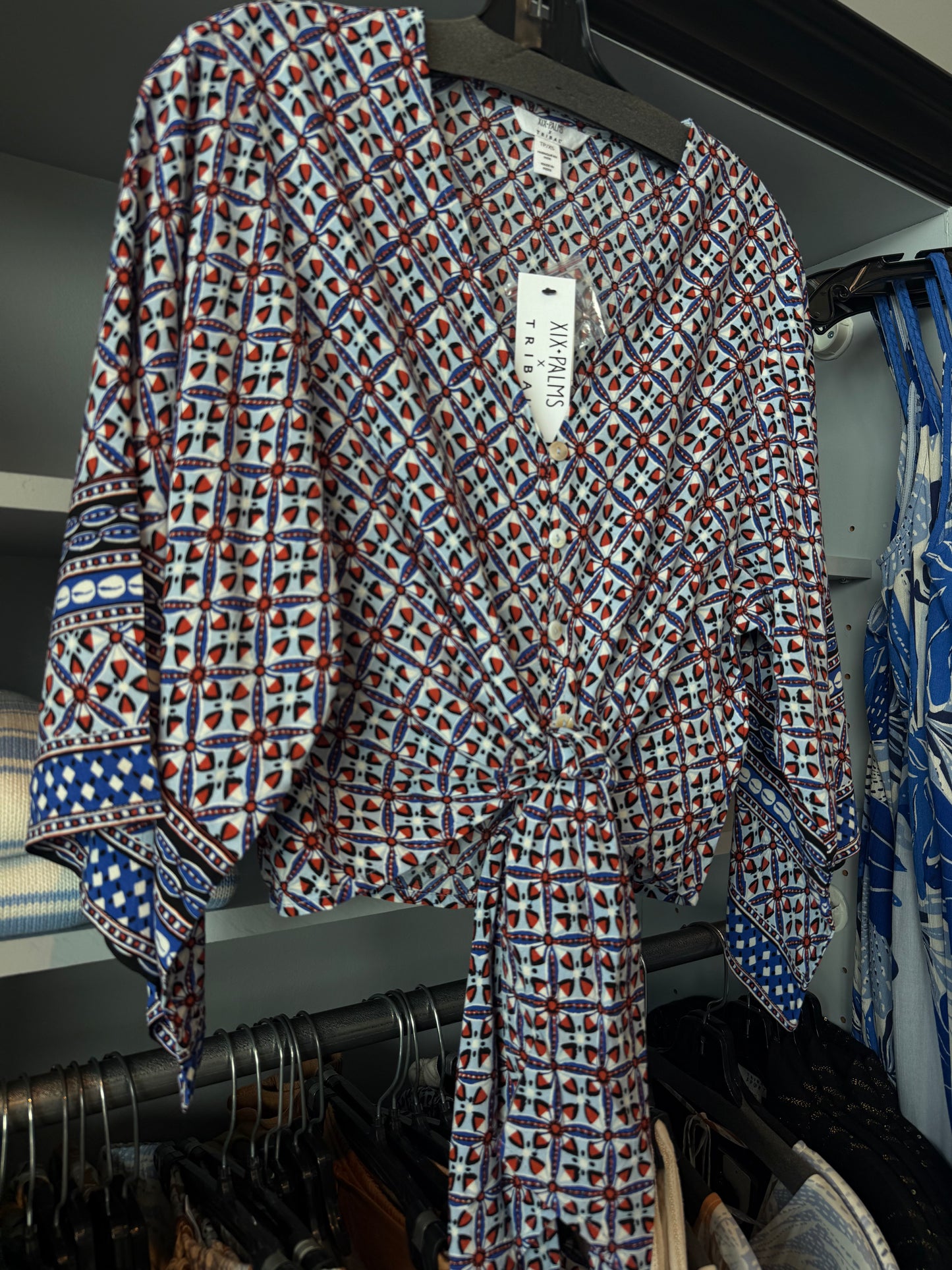 St Kitts Tie Front Top