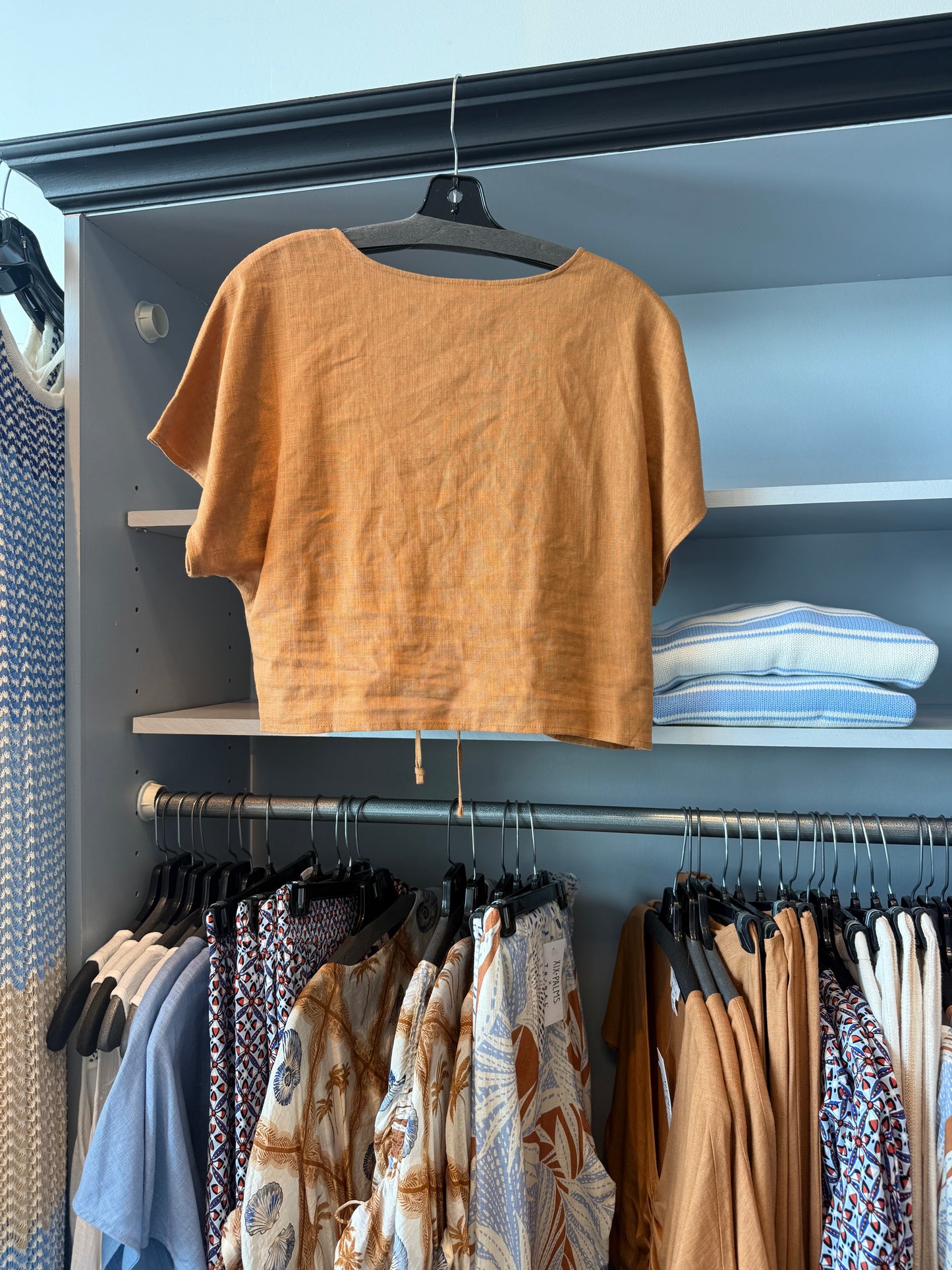 Carolina Drawstring Blouse- SAND