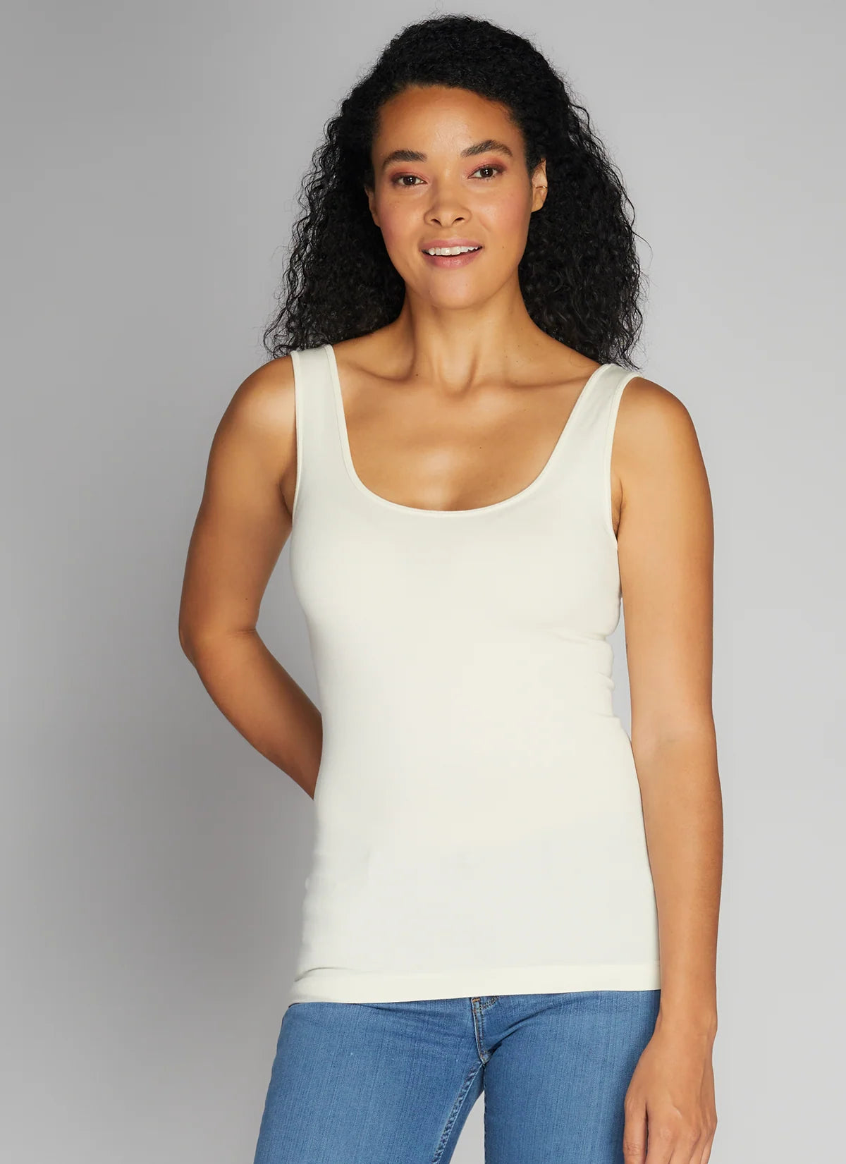 Isabelle Bamboo Tank- IVORY