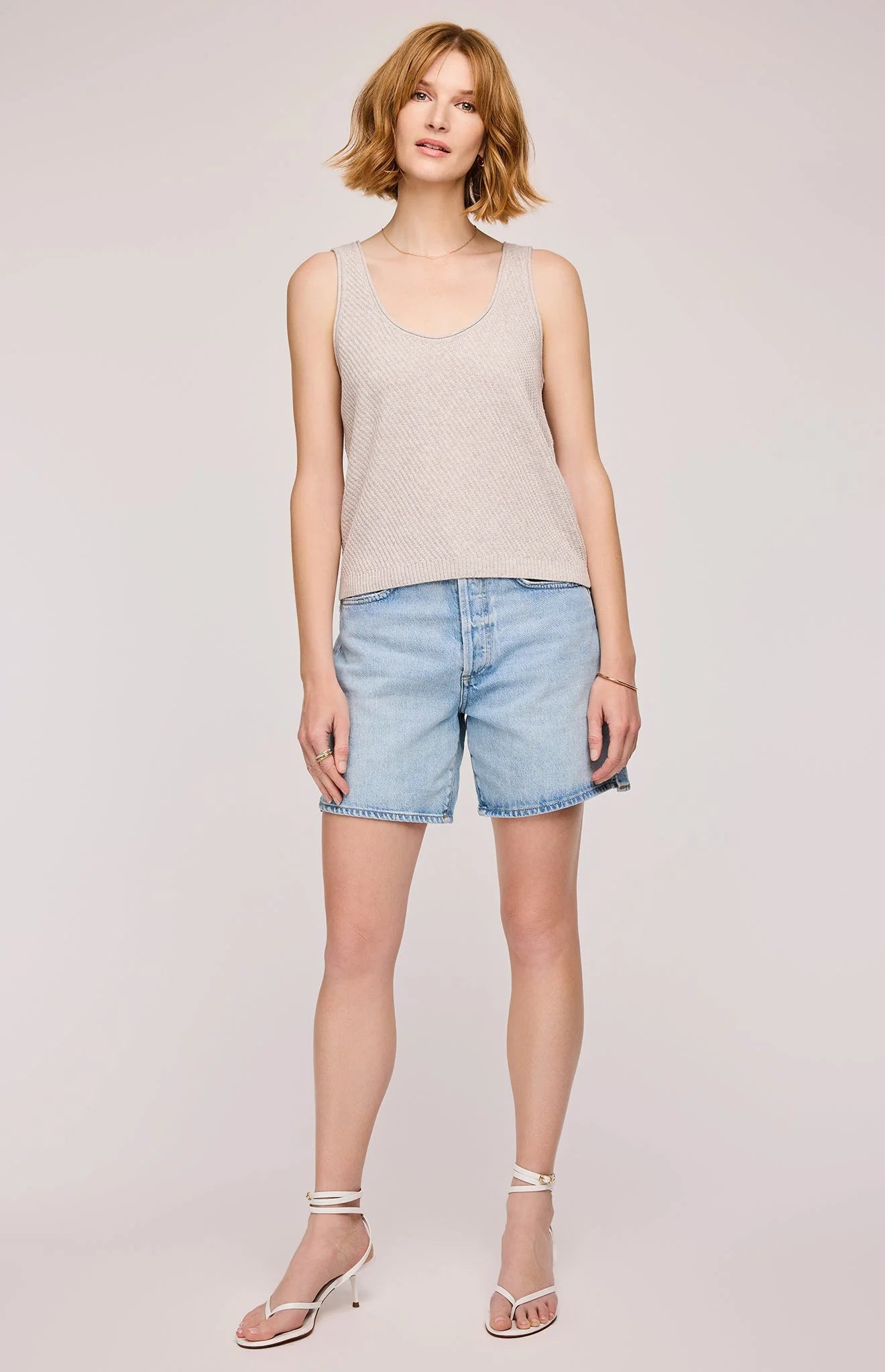 Villa Knit Tank- LINEN