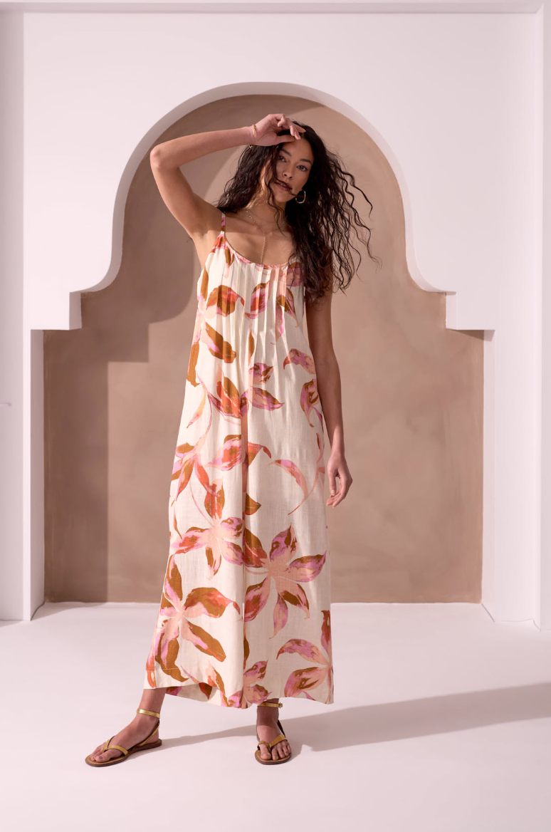 Savannah Wide Leg Linen Jumpsuit