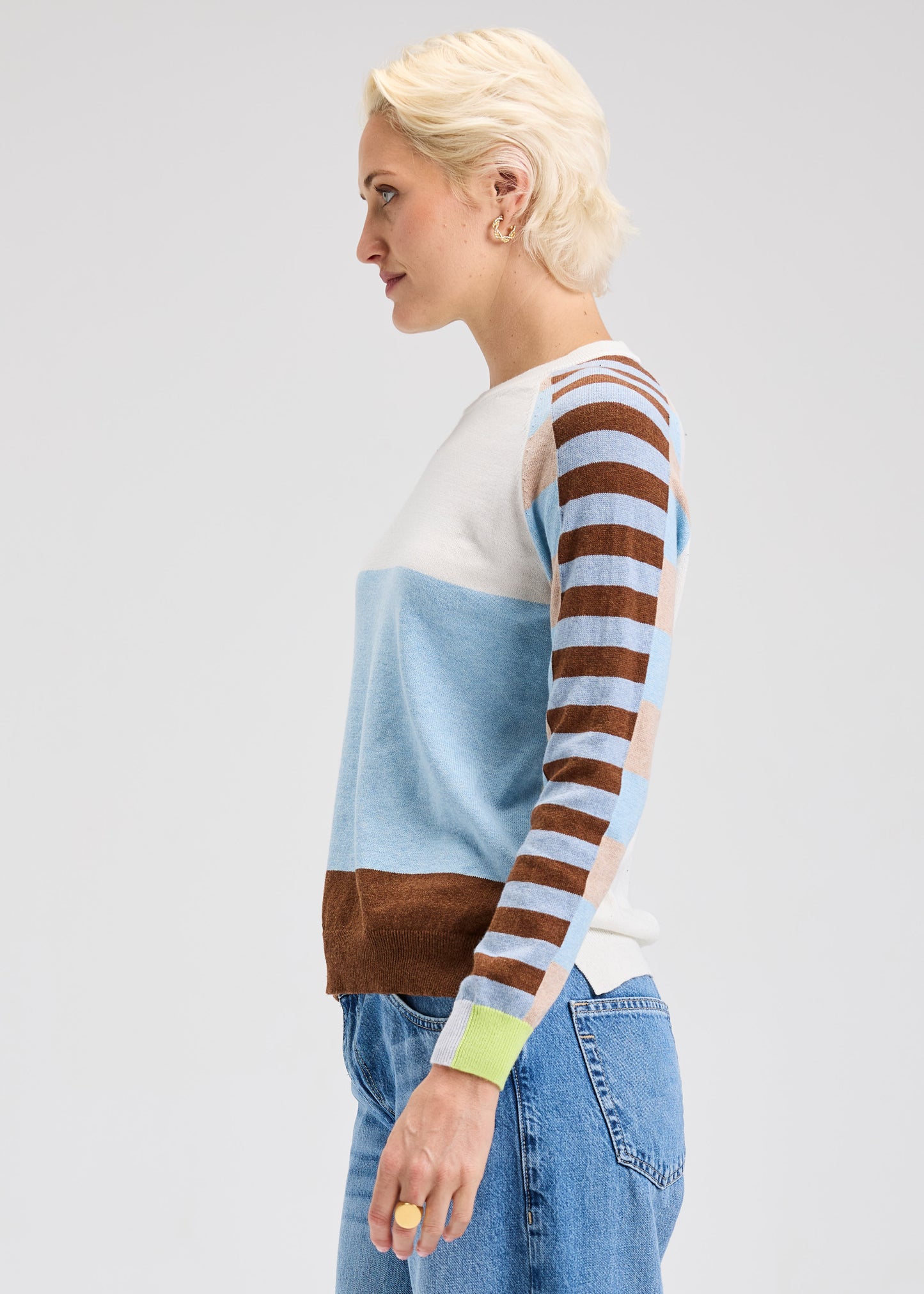 White Block Sweater