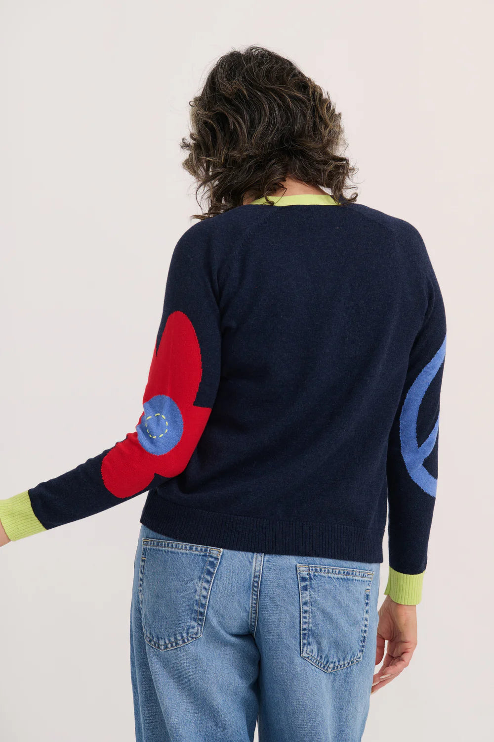 Denim Peace Please Cardi