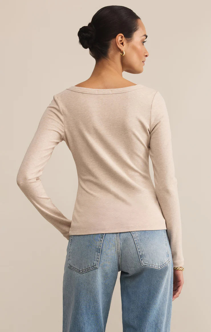 Second Skin Scoop Neck- Oatmeal