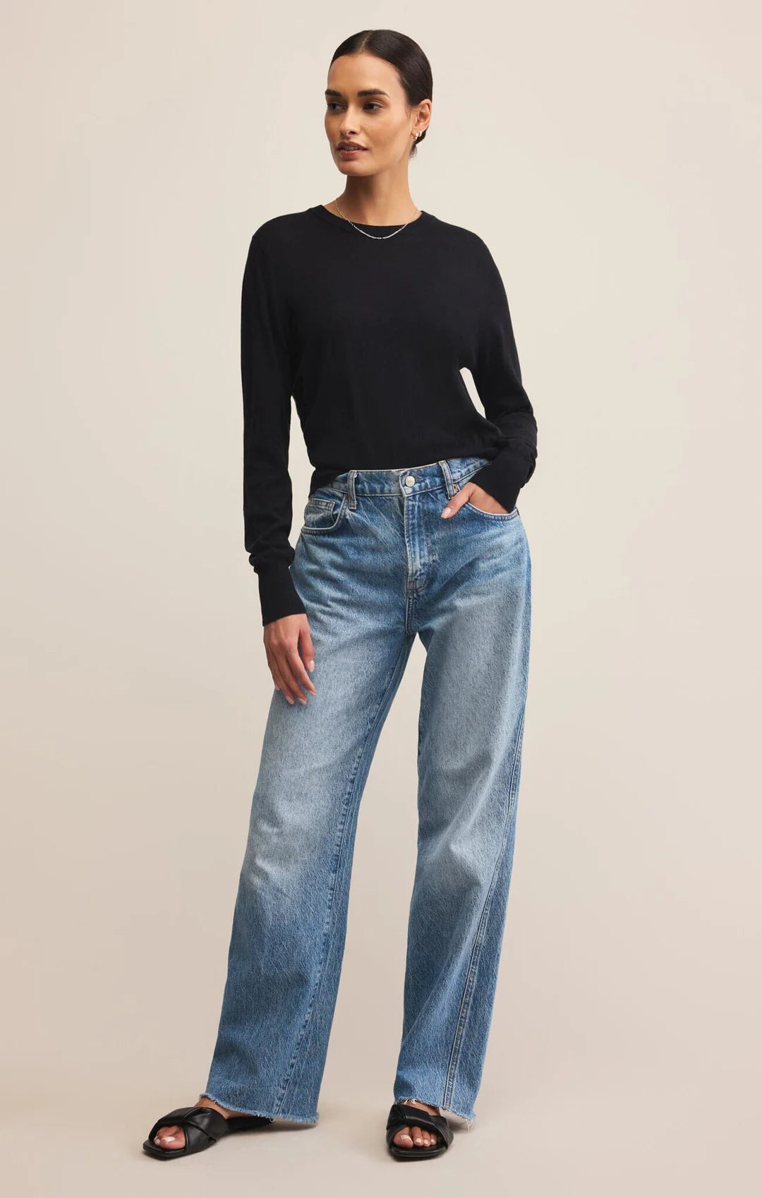 The Perfect Layer Sweater- BLACK
