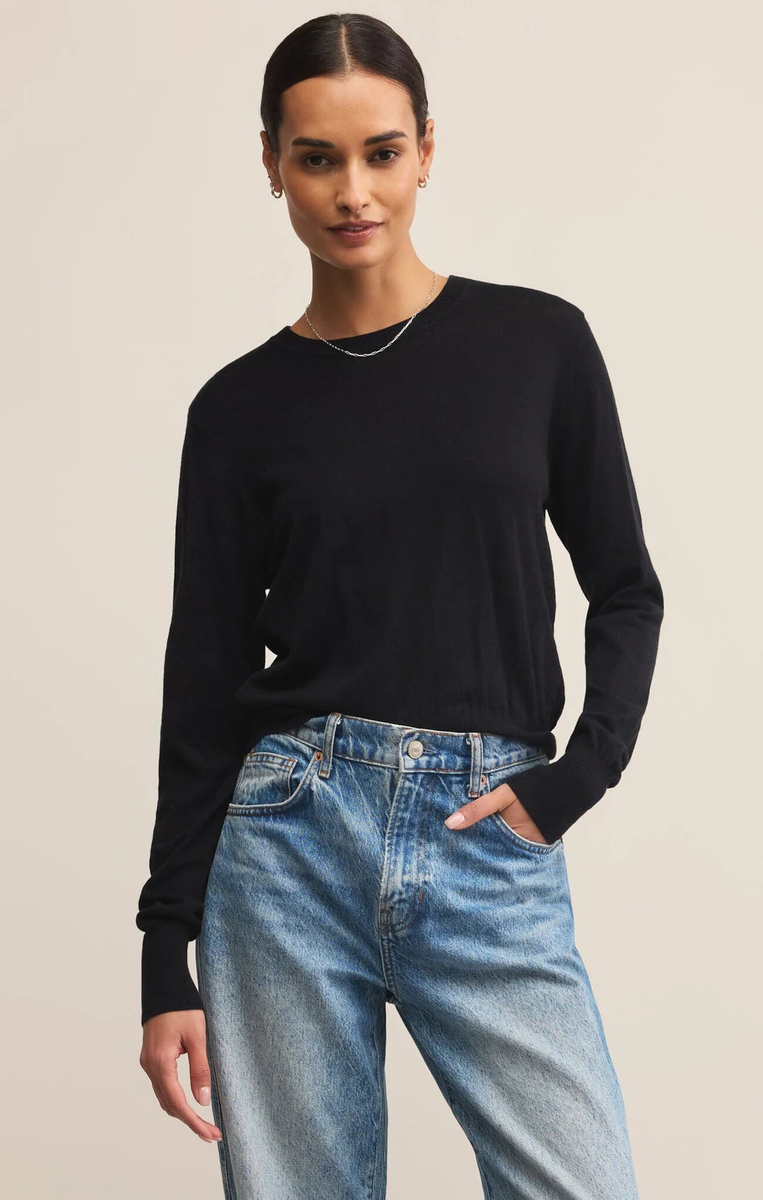 The Perfect Layer Sweater- BLACK