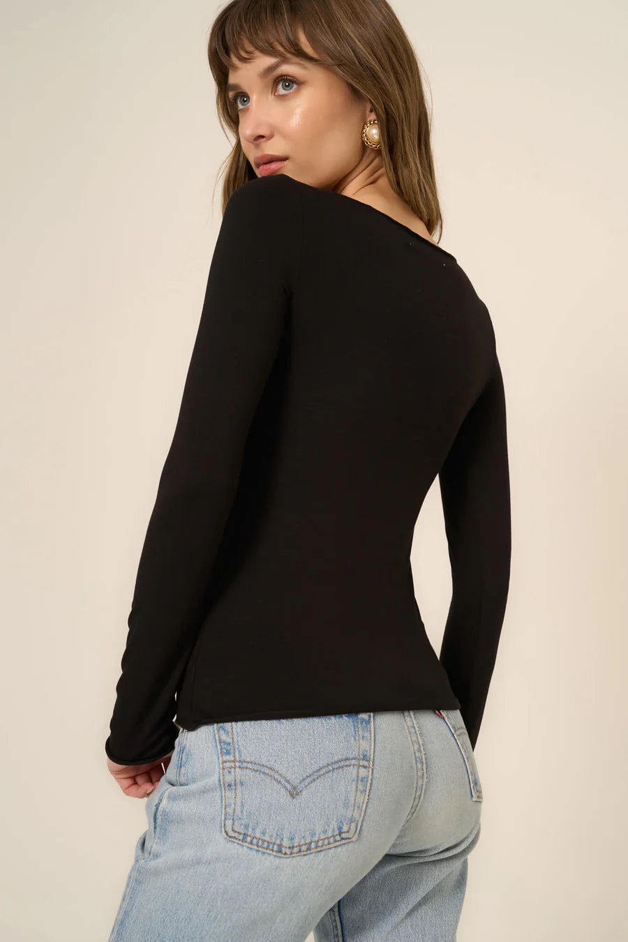 Vera Boatneck Long sleeve- BLACK