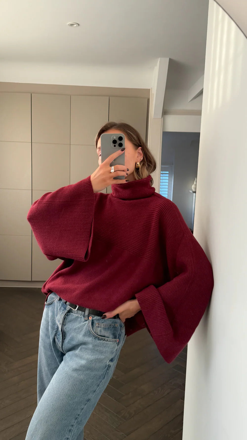 Amelie Sweater- DARK CHERRY