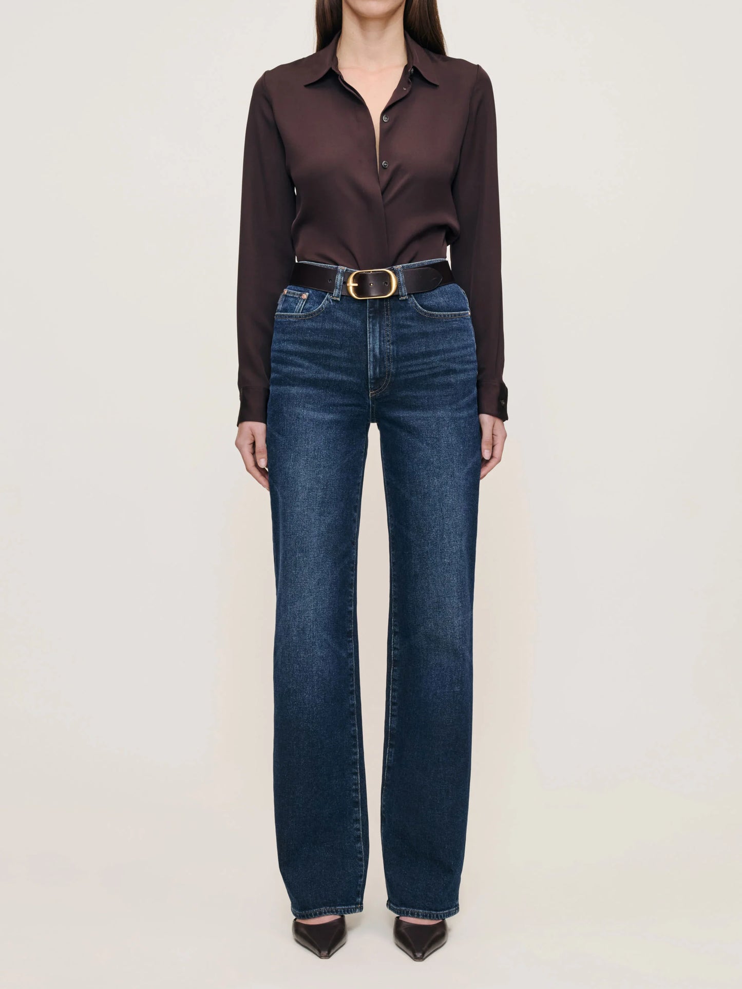 Karmine Refined Wide Jean- DARK SEA