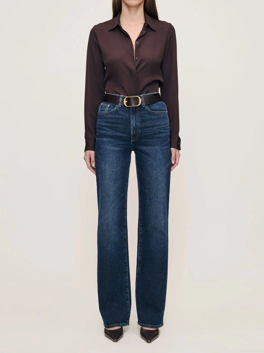 Karmine Refined Wide Jean- DARK SEA