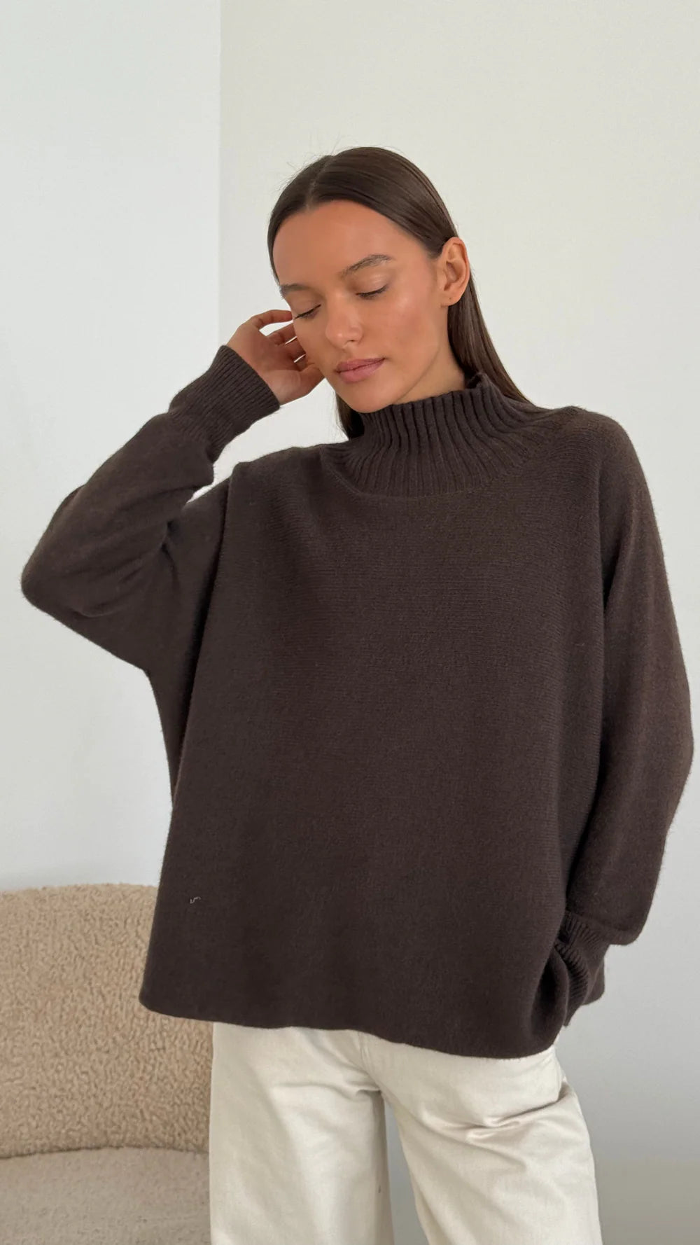 Alma Sweater- DARK ESPRESSO