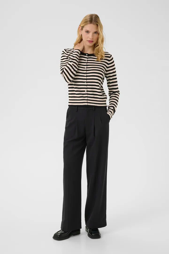 Noelani Cardigan- Natural Stripe