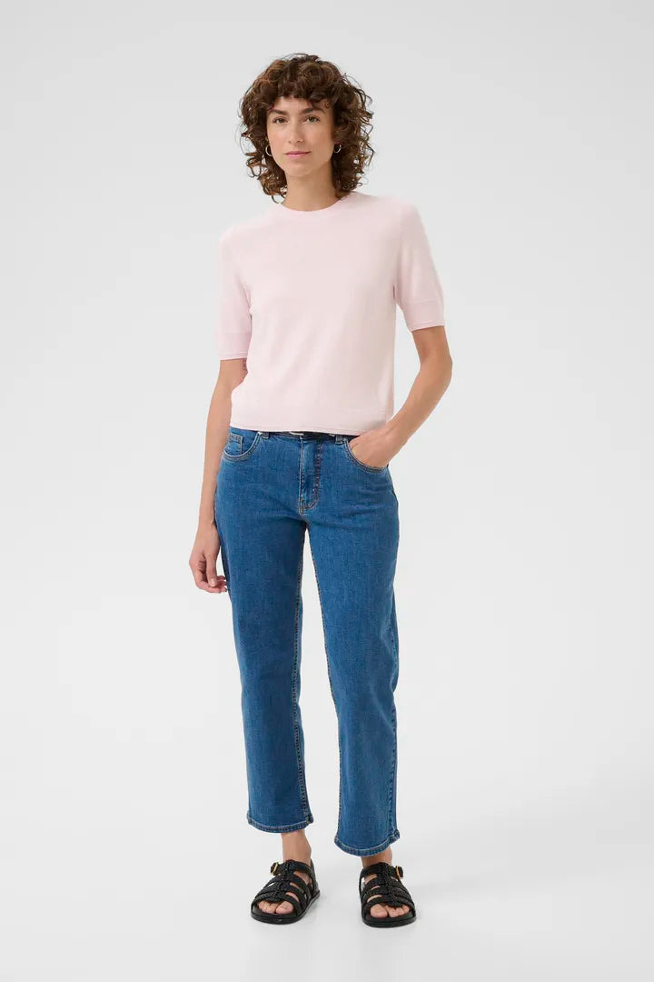 Natanya Knit Tee- BABY PINK