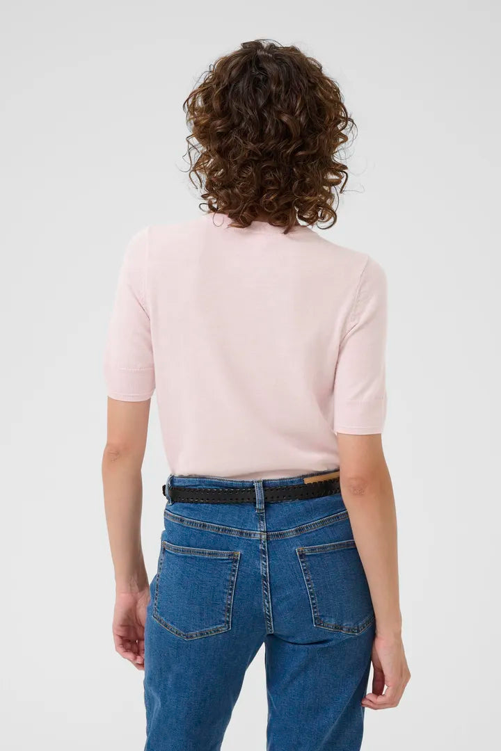Natanya Knit Tee- BABY PINK