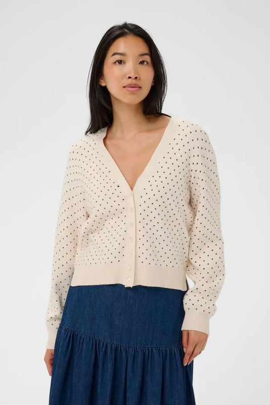 Anessa Cardigan- NAVY POLKA DOT