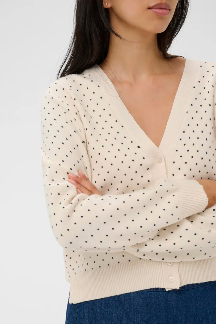 Anessa Cardigan- NAVY POLKA DOT