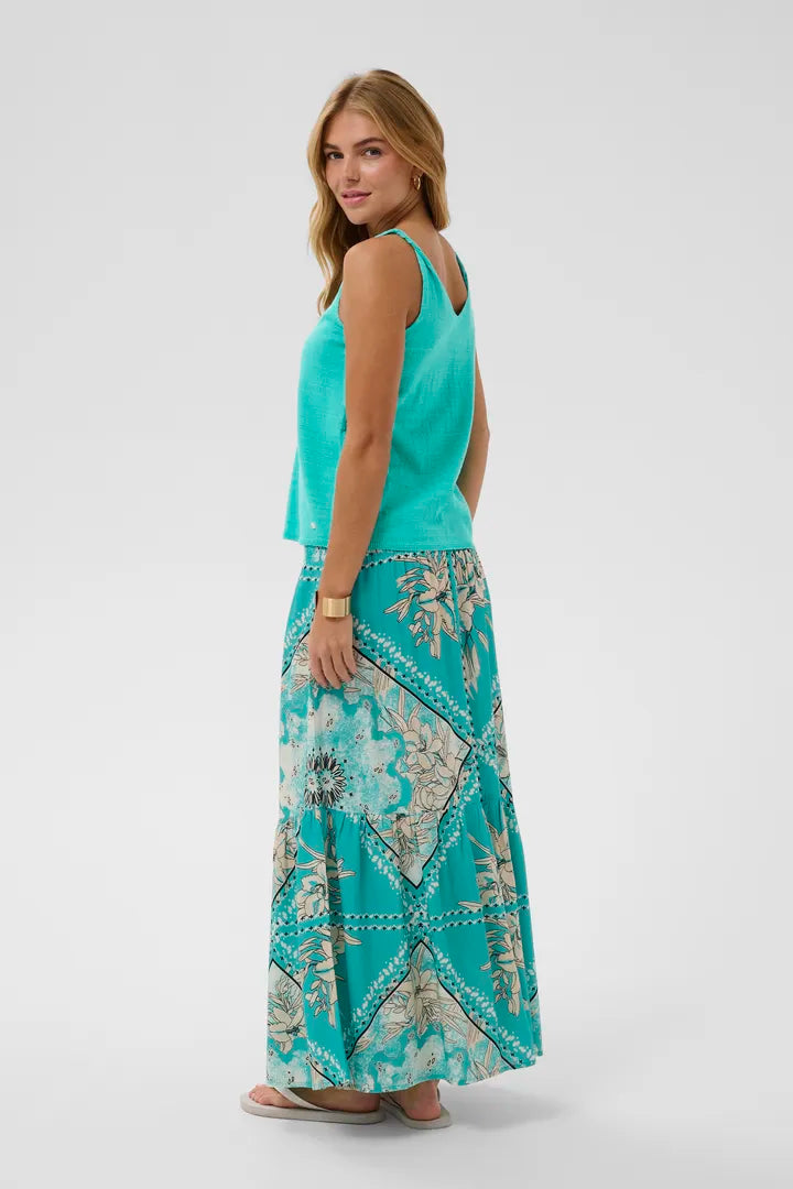 Evisa Tank- Turquoise