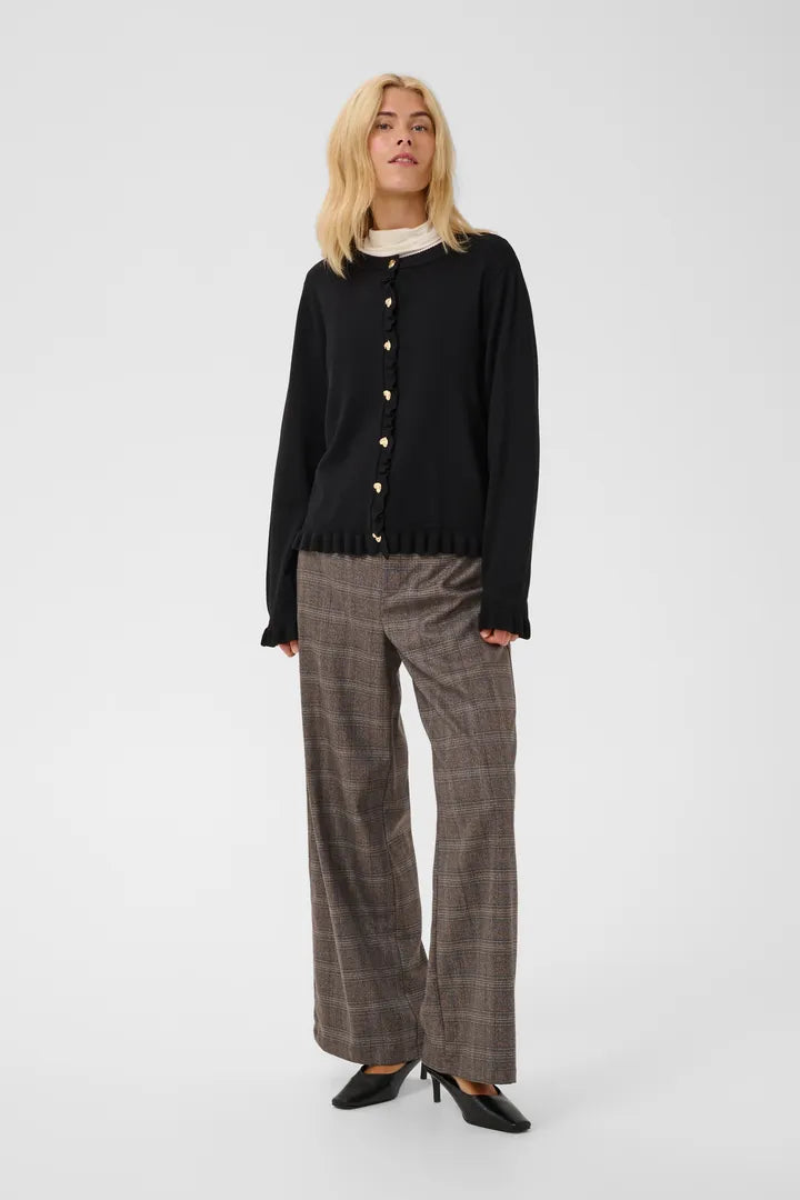 Clare Heart Cardi- BLACK