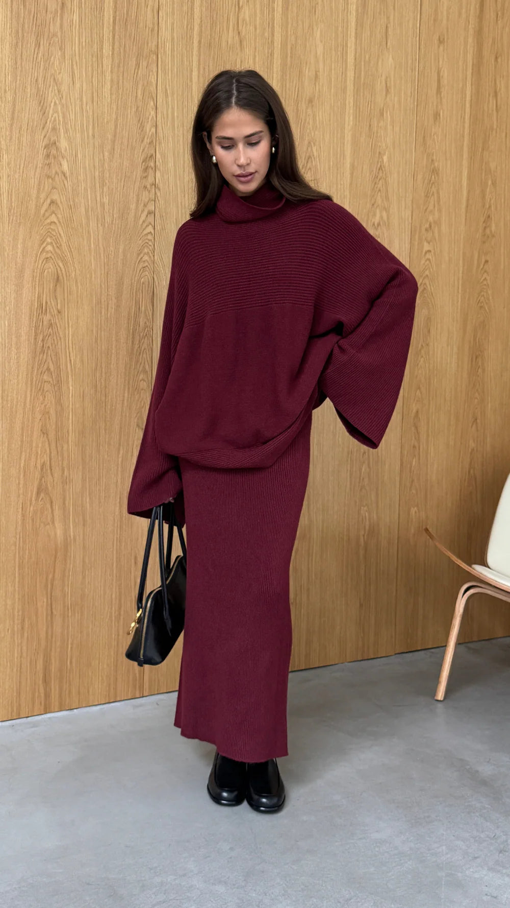 Amelie Sweater- DARK CHERRY
