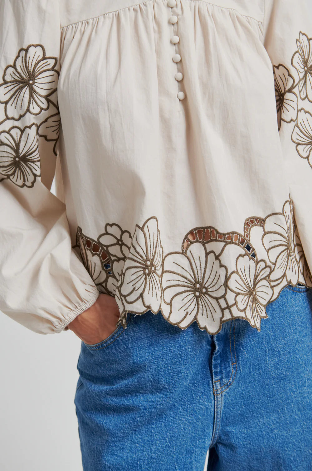 Elinor Blouse- SOFT BEIGE