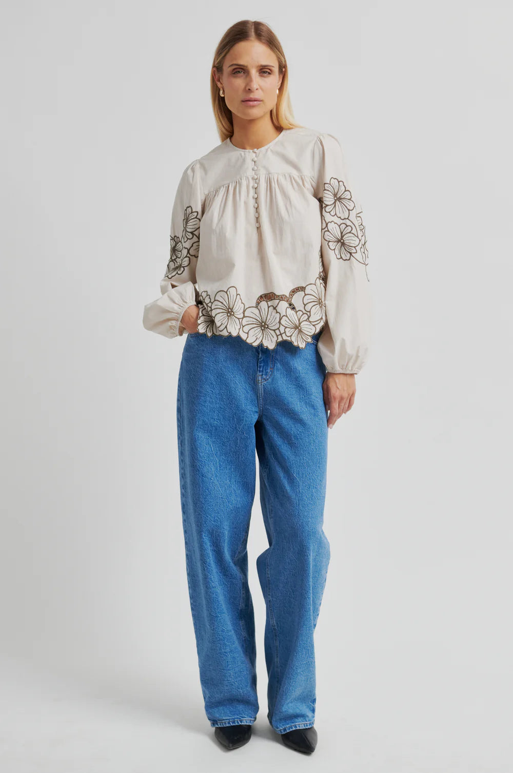 Elinor Blouse- SOFT BEIGE