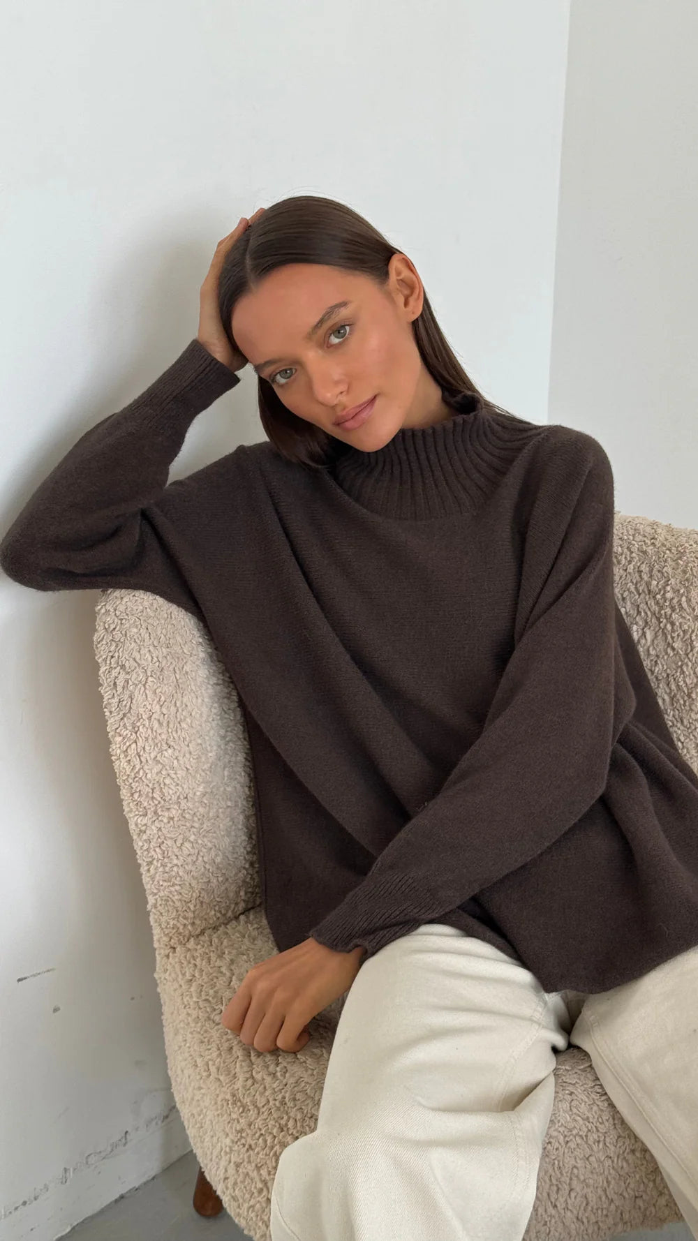 Alma Sweater- DARK ESPRESSO