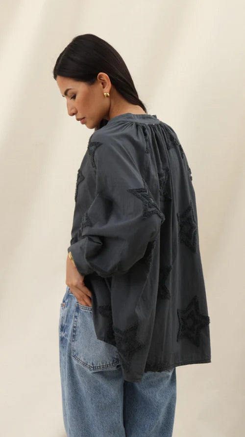 The Estelle Shirt- ANTHRITE