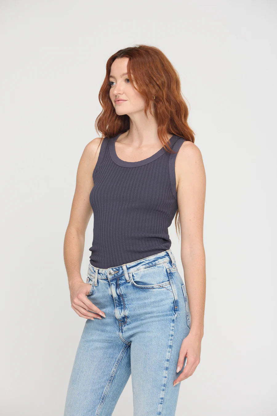 Cooper Rib Tank- CHARCOAL