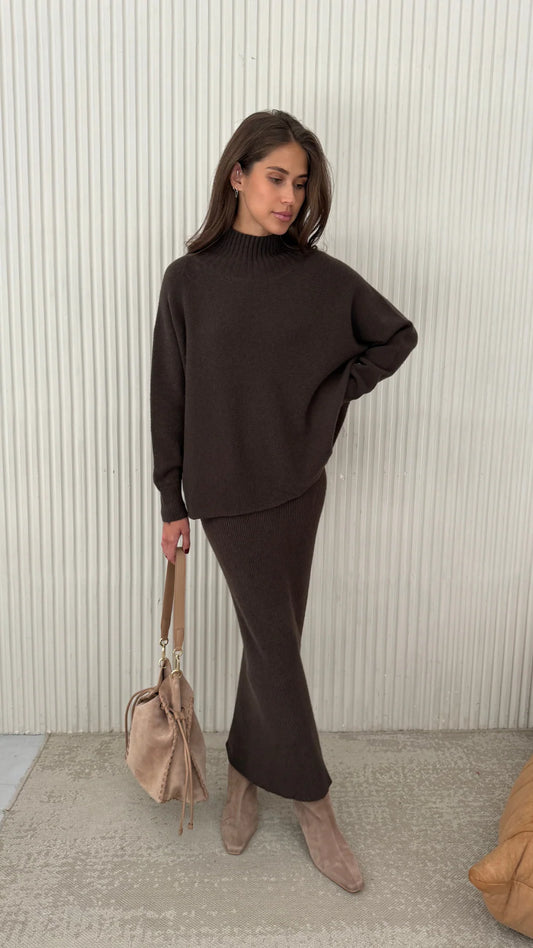 Alma Sweater- DARK ESPRESSO