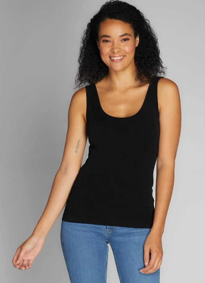 Isabel Bamboo Tank- BLACK