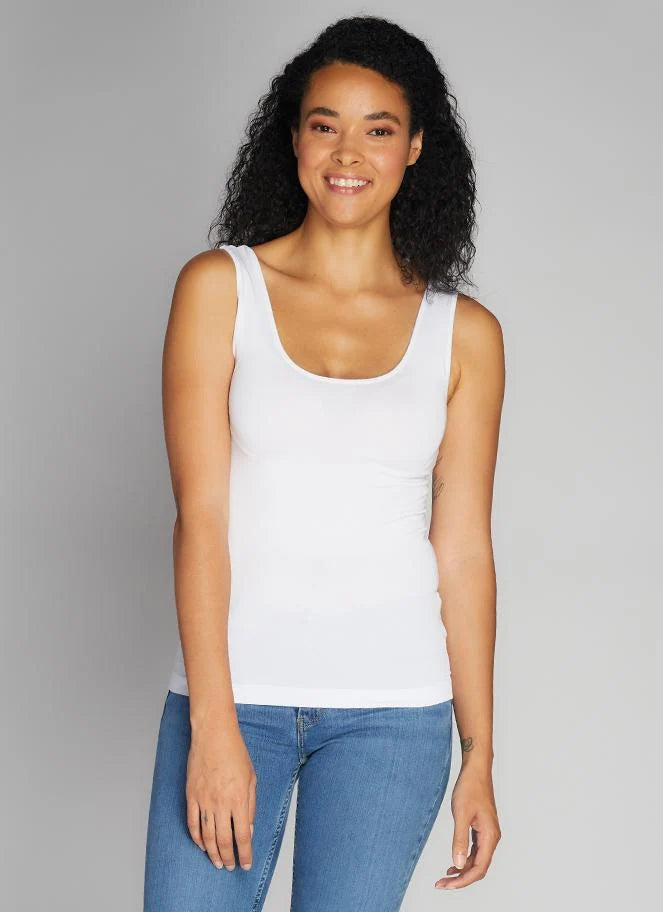 Isabelle Bamboo Tank- WHITE