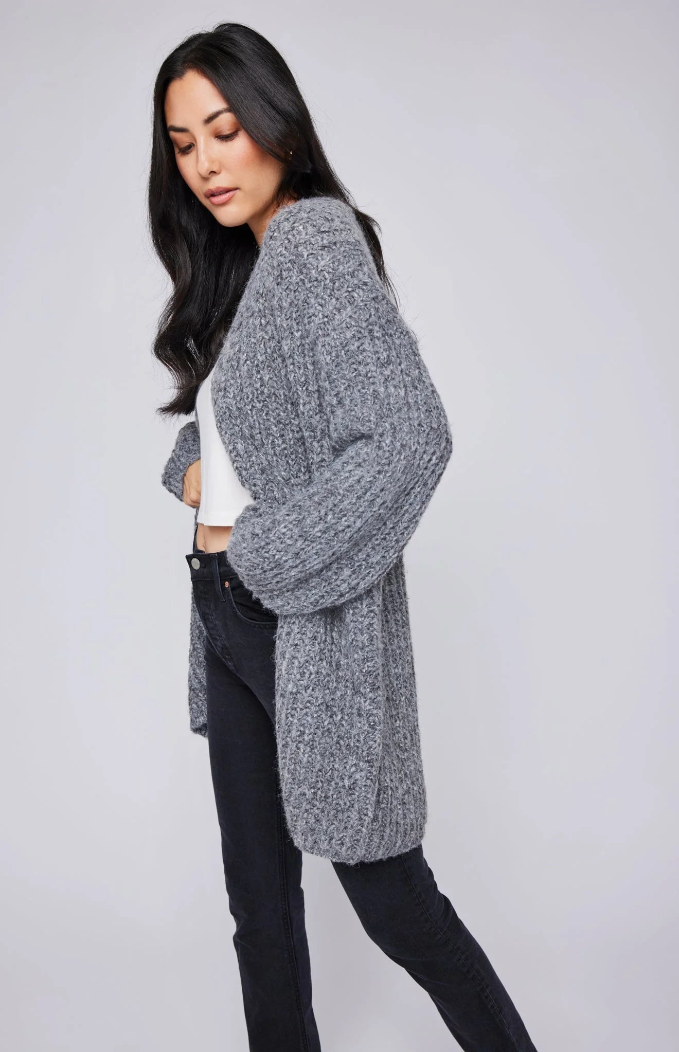 Enid Cardigan- CHARCOAL