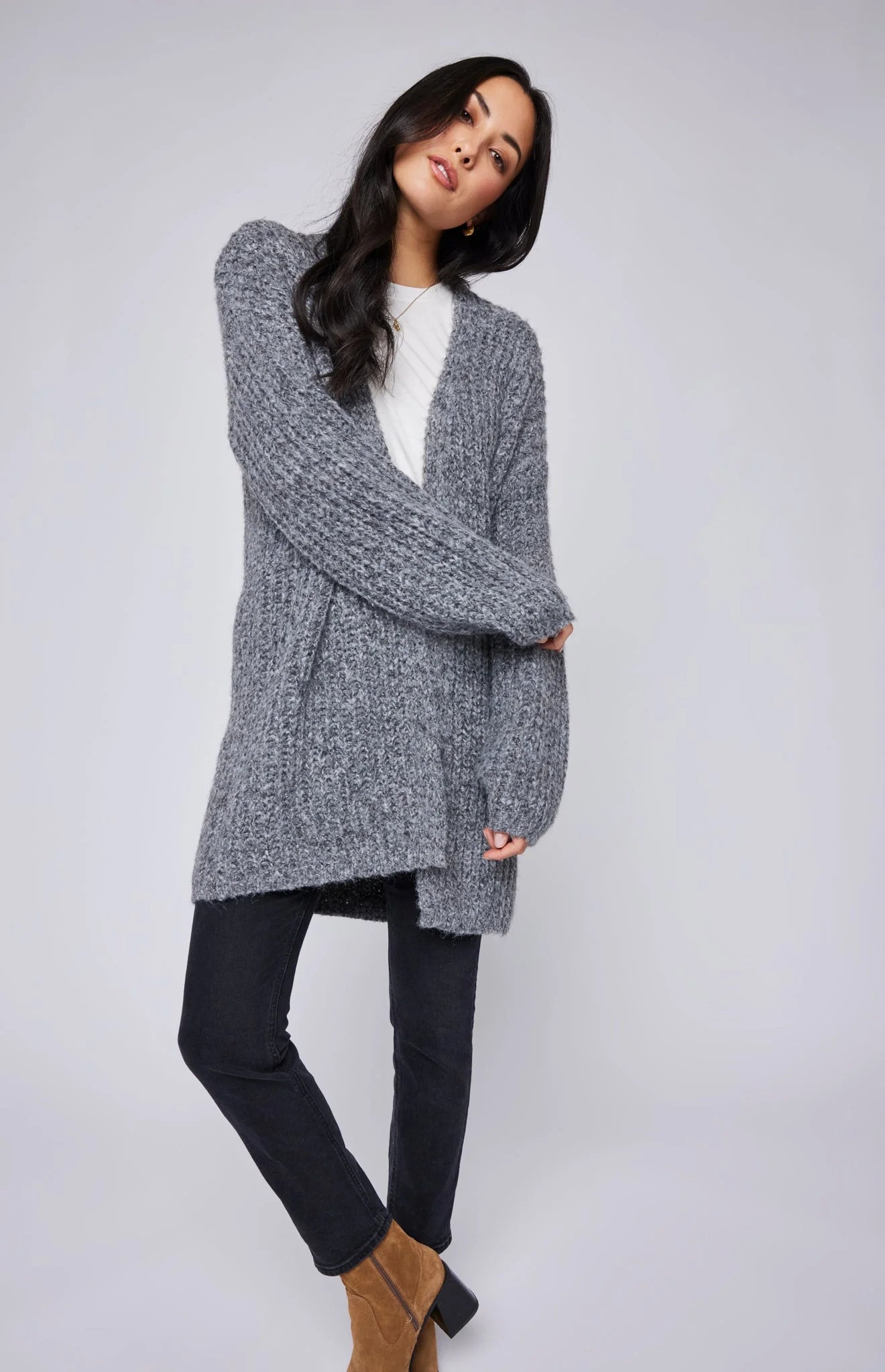 Enid Cardigan- CHARCOAL