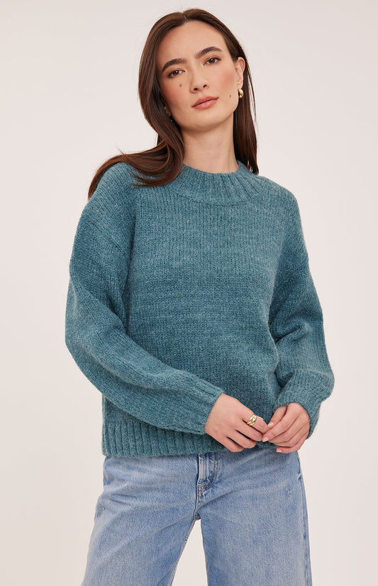 The Tova Sweater- HEATHER JEWEL