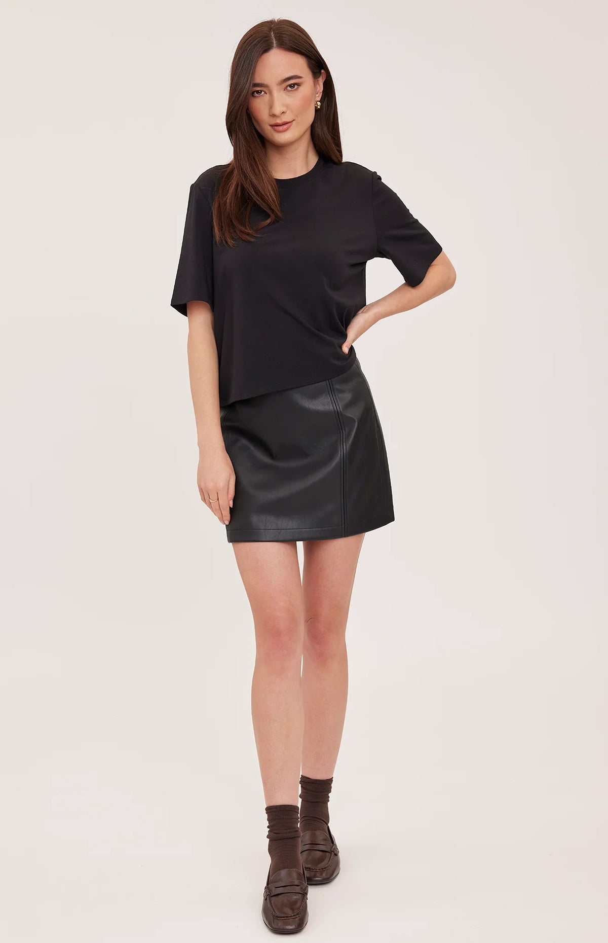 The Chrissy Vegan Leather Skirt