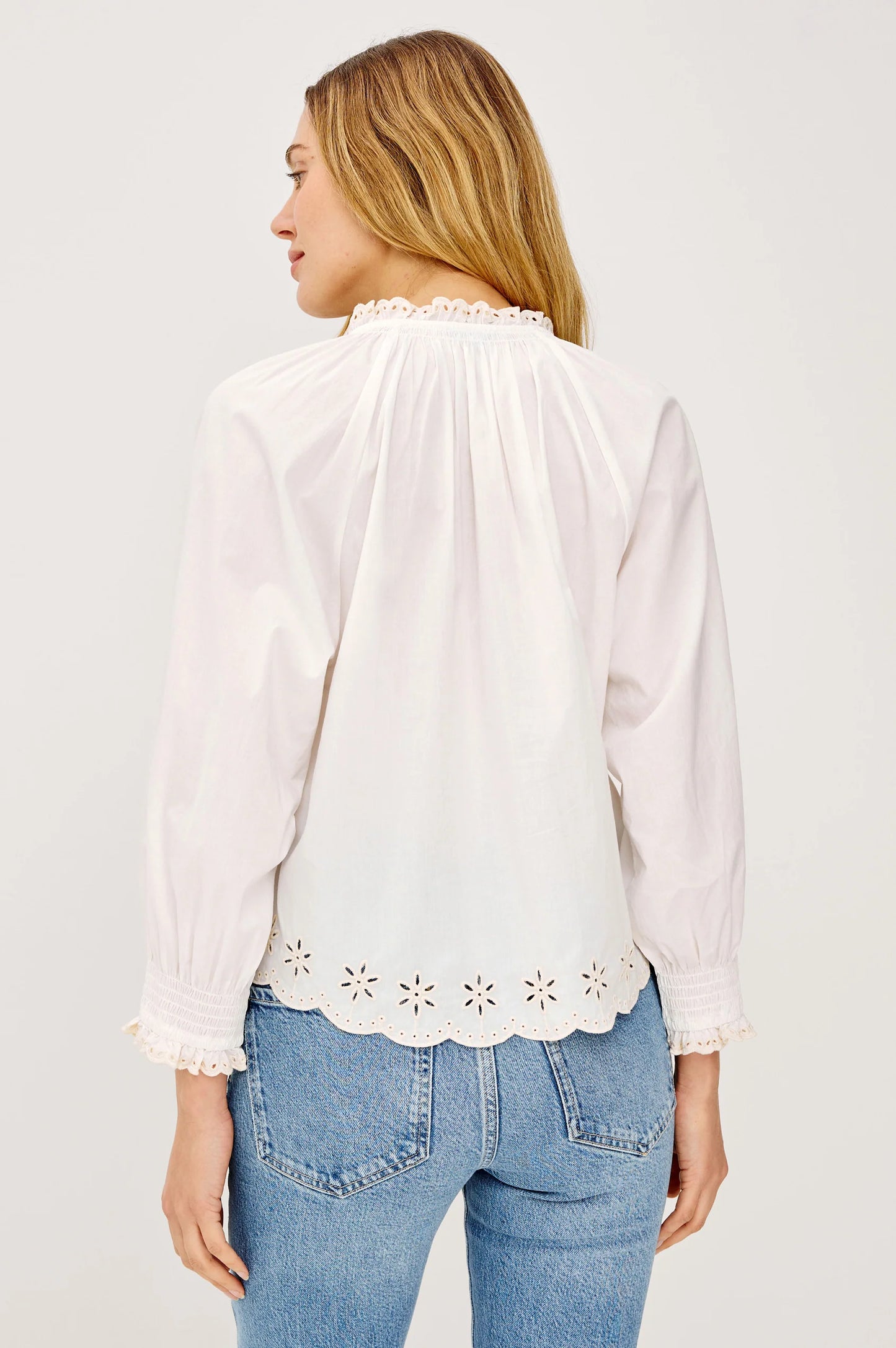 Mariah Oat Embroidery Blouse