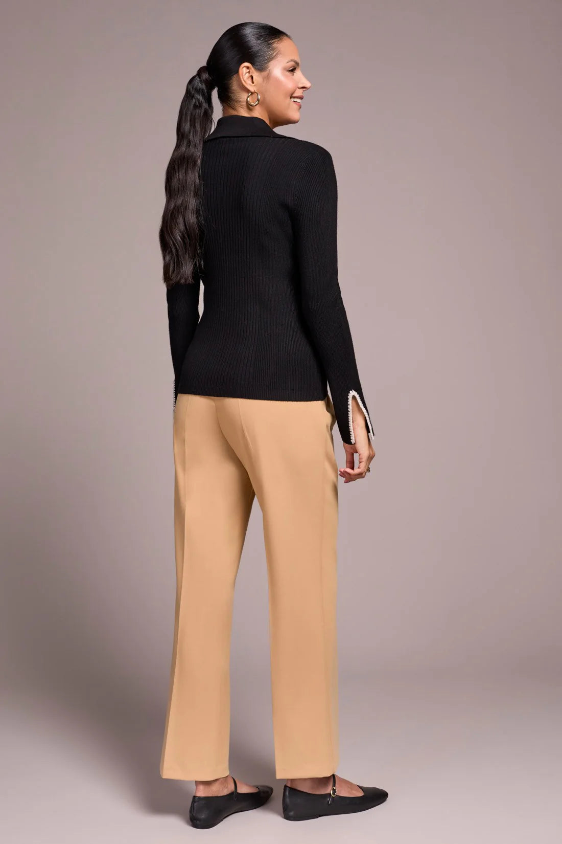Polo Sweater- BLACK