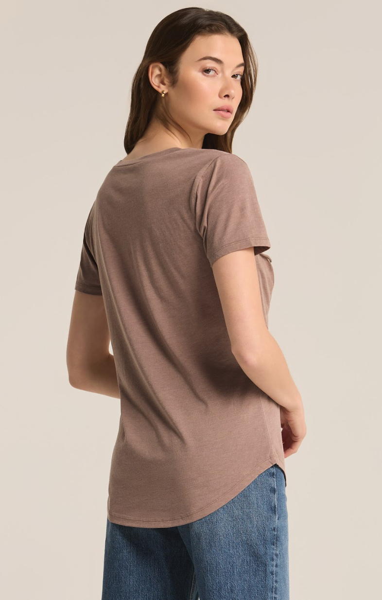 Deep Taupe Pocket Tee