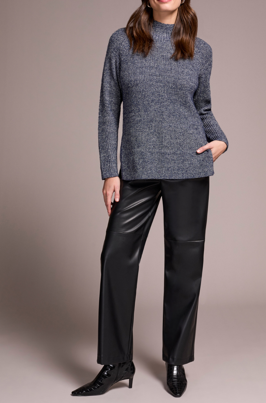 Midnight Mockneck Sweater