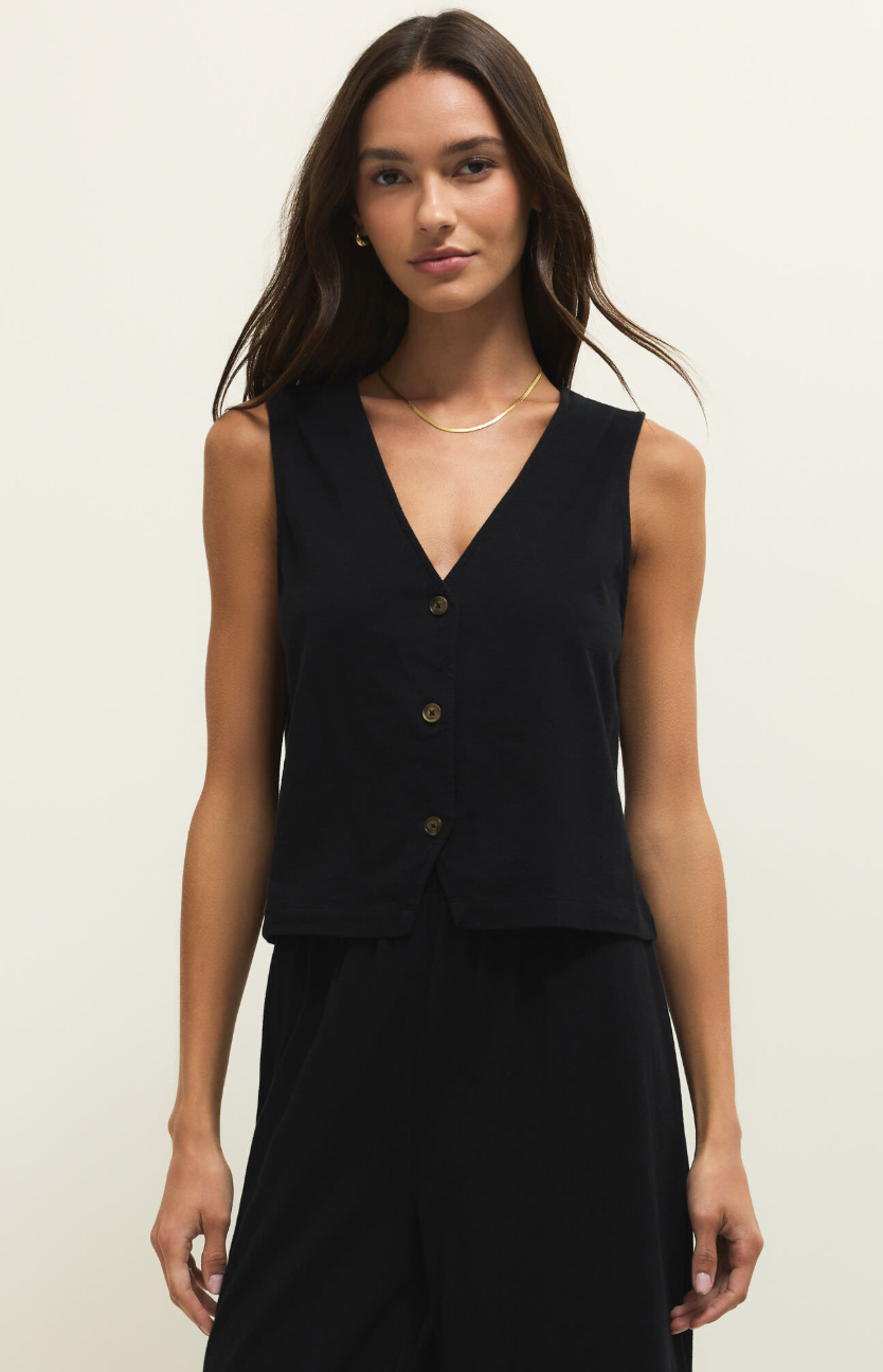 Noelle Jersey Denim Top