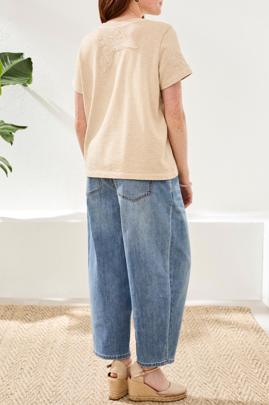 Monaco Floral Applique Tee