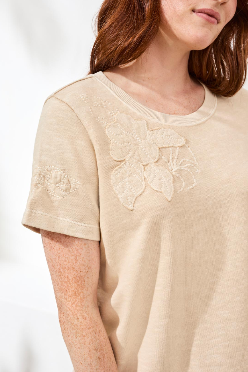 Monaco Floral Applique Tee