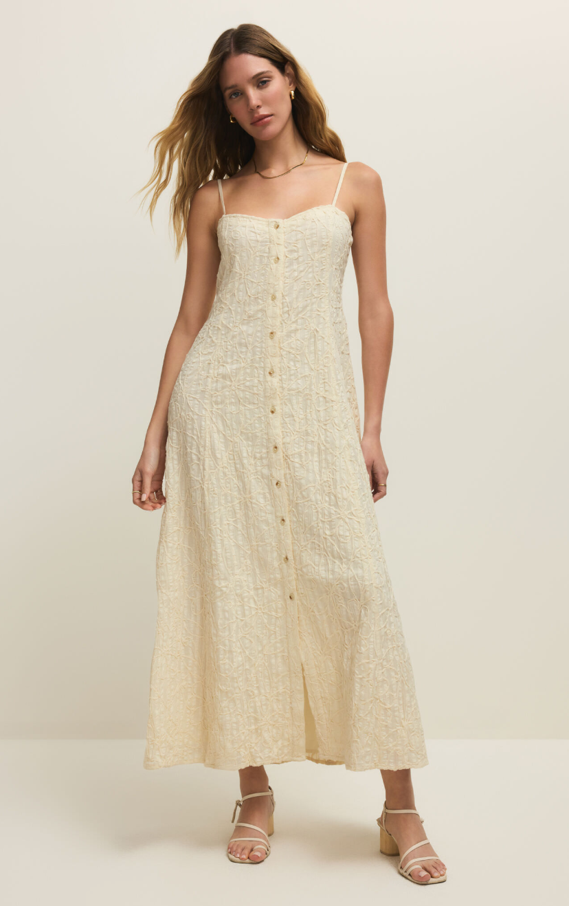 Angel Eyes Textured Midi Dress