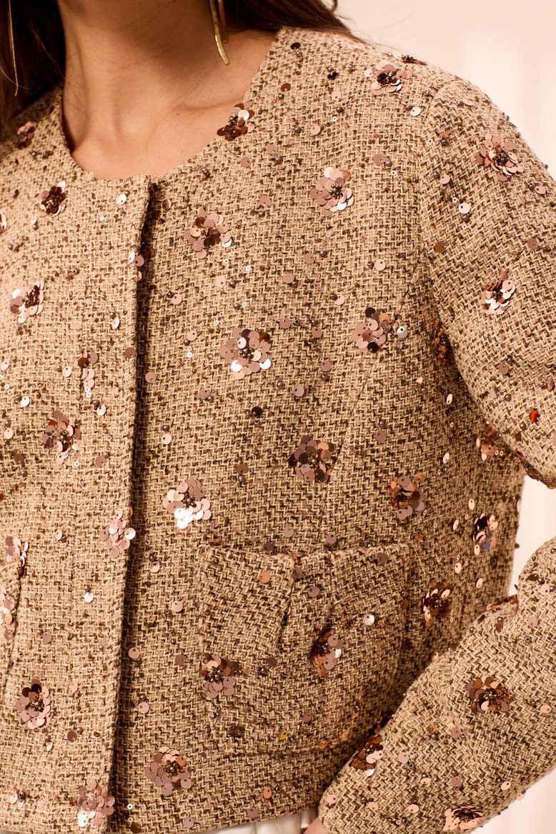 Rey Embellished Tweed Jacket