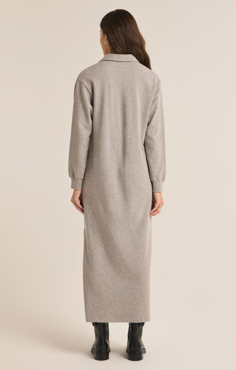 Aspen Sweatshirt Dress- GREY