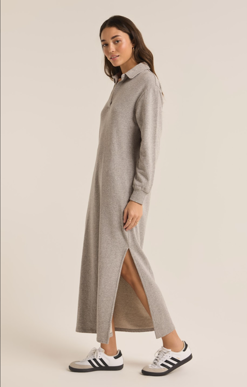 Aspen Sweatshirt Dress- GREY