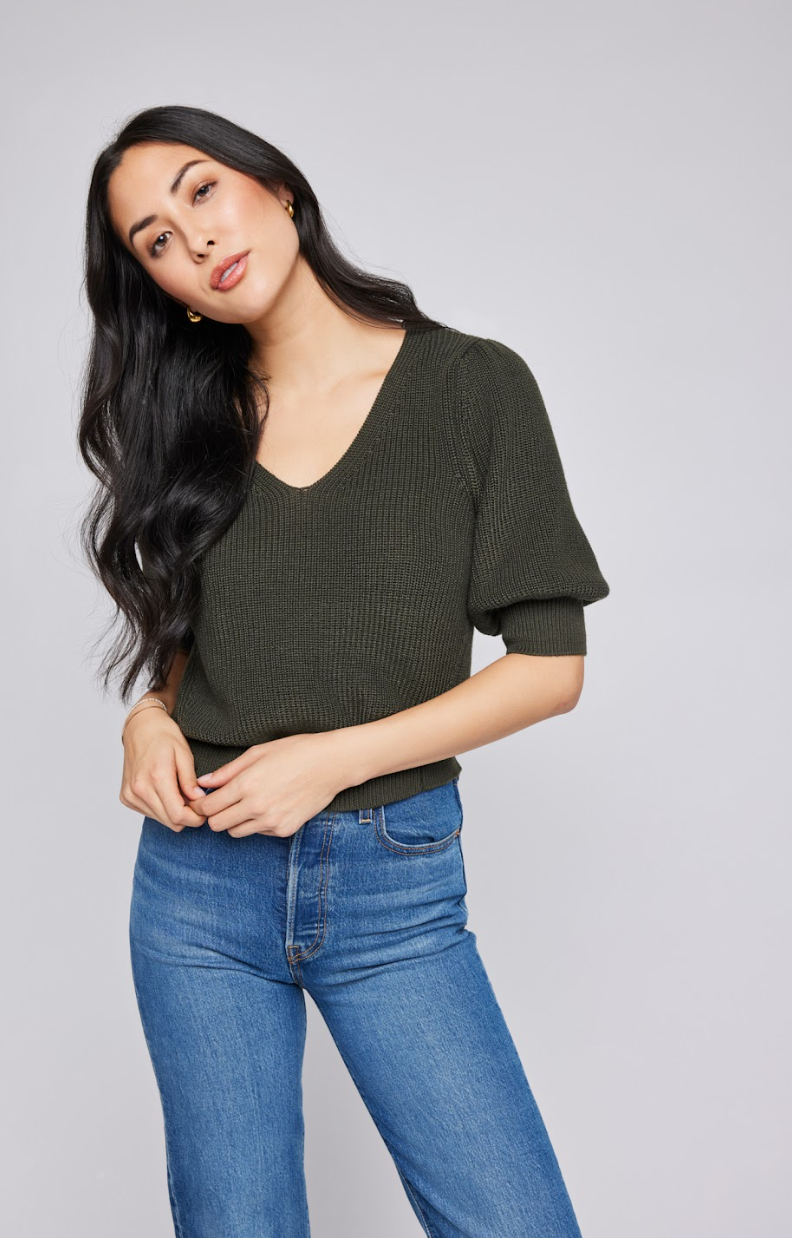 The Phoebe Sweater- OLIVE