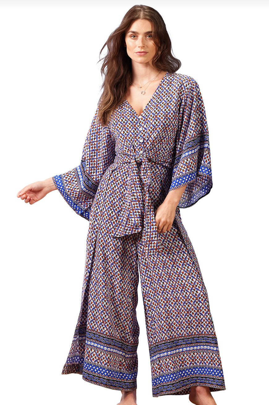 St Kitts Tie Front Top