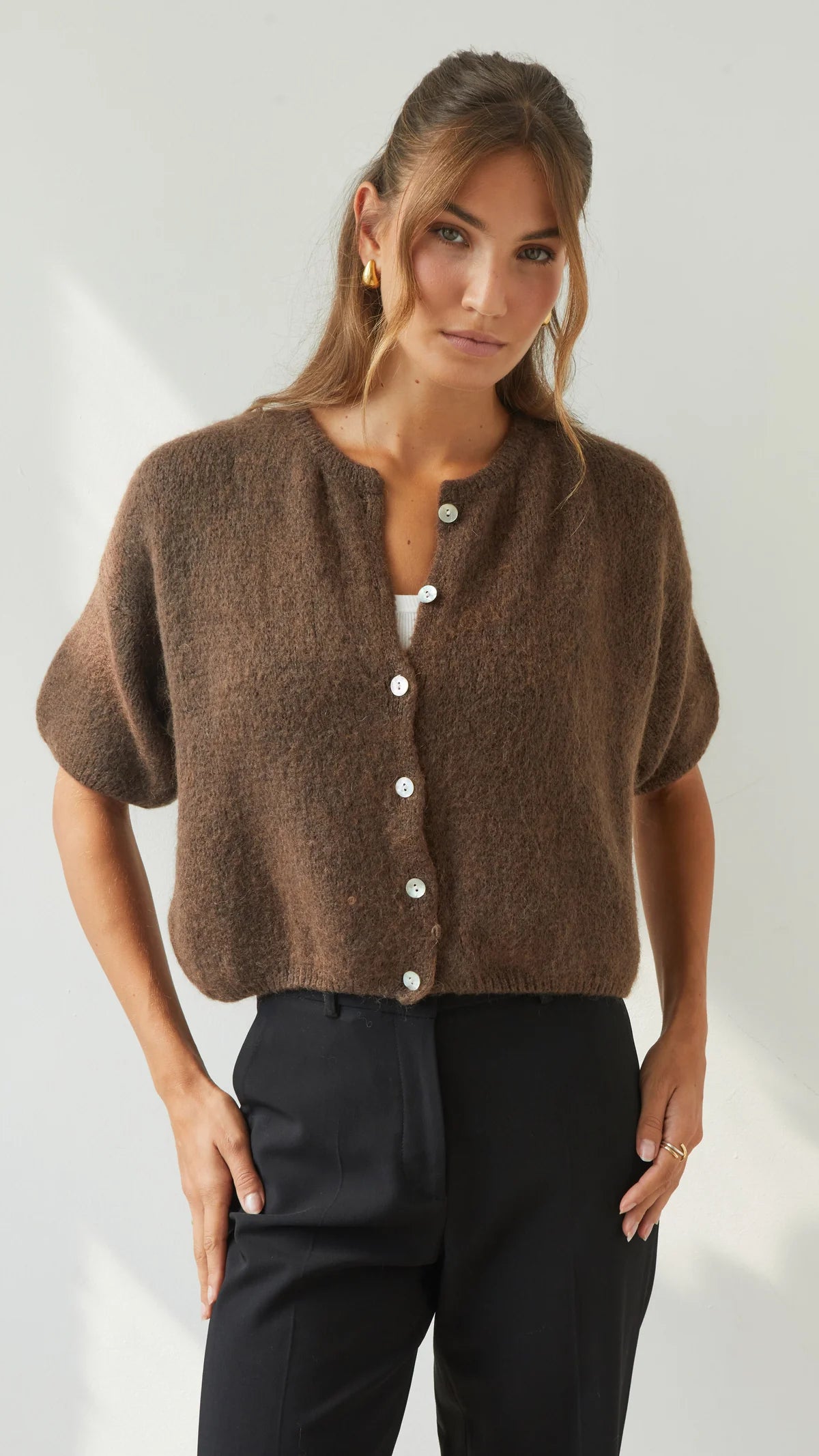 Emme Cardigan- ESPRESSO