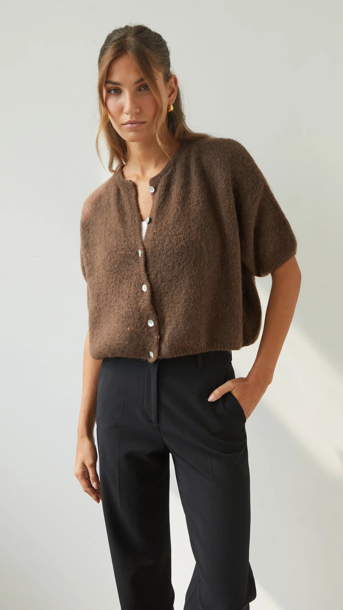 Emme Cardigan- ESPRESSO